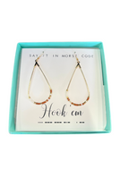 Say It In Morse Code Earring "Hook 'Em" - Beau Kisses