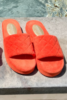 Cotton Shower or Pool Slides Orange - Beau Kisses