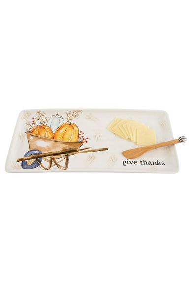 Pumpkin Wheelbarrow Serving Tray Set - Beau Kisses