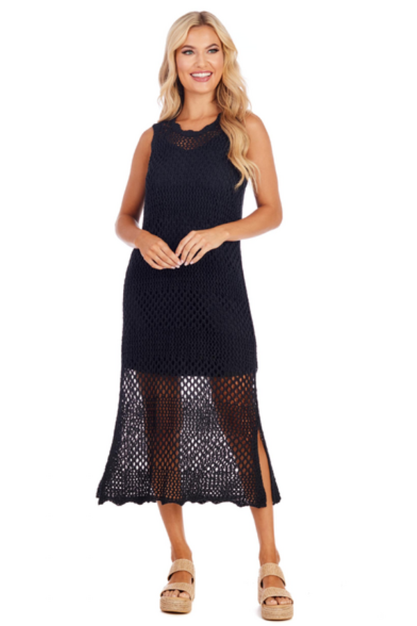 Eldridge Crochet Dress Black