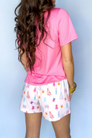 Twinkle Tree Sleep Shorts Light Pink/Multi - Beau Kisses