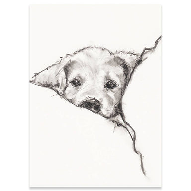 Dog In Bed Thinking Of You Card - Beau Kisses