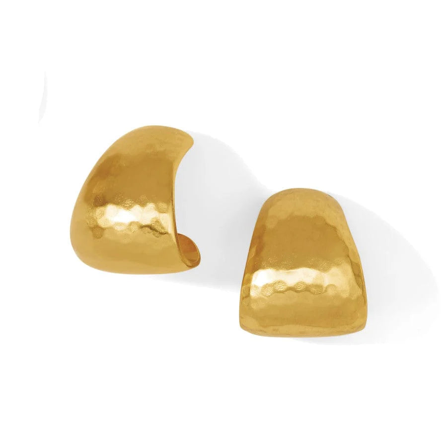 Apollo Post Hoop Earrings Brushed Gold