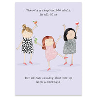 Responsible Girl Birthday Card - Beau Kisses