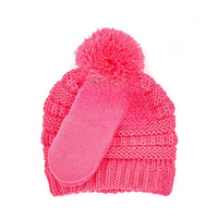 Solid Ribbed Baby Beanie Hat and Mitten Glove - Beau Kisses