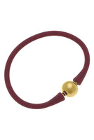 Bali 24K Gold Plated Ball Bead Silicone Bracelet - Beau Kisses