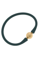 Bali 24K Gold Plated Ball Bead Silicone Bracelet - Beau Kisses