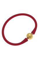 Bali 24K Gold Plated Ball Bead Silicone Bracelet - Beau Kisses