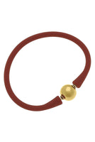 Bali 24K Gold Plated Ball Bead Silicone Bracelet - Beau Kisses