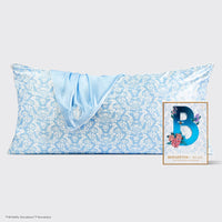 Kitsch x Bridgerton King Satin Pillowcase Toile De Blue - Beau Kisses