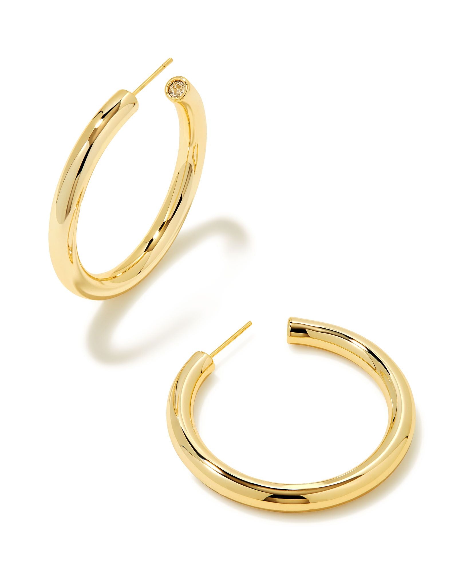 Colette Large Hoop Earrings Gold - Beau Kisses