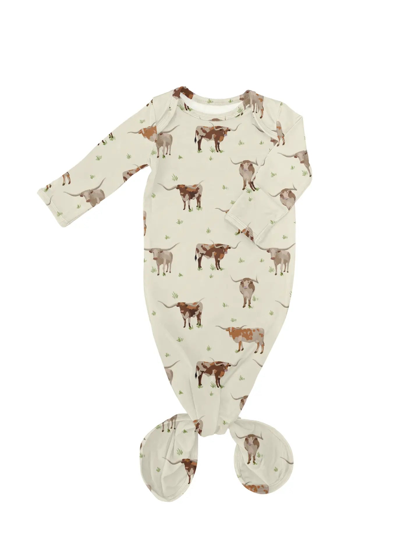 Longhorn Cows Knotted Gown - Beau Kisses