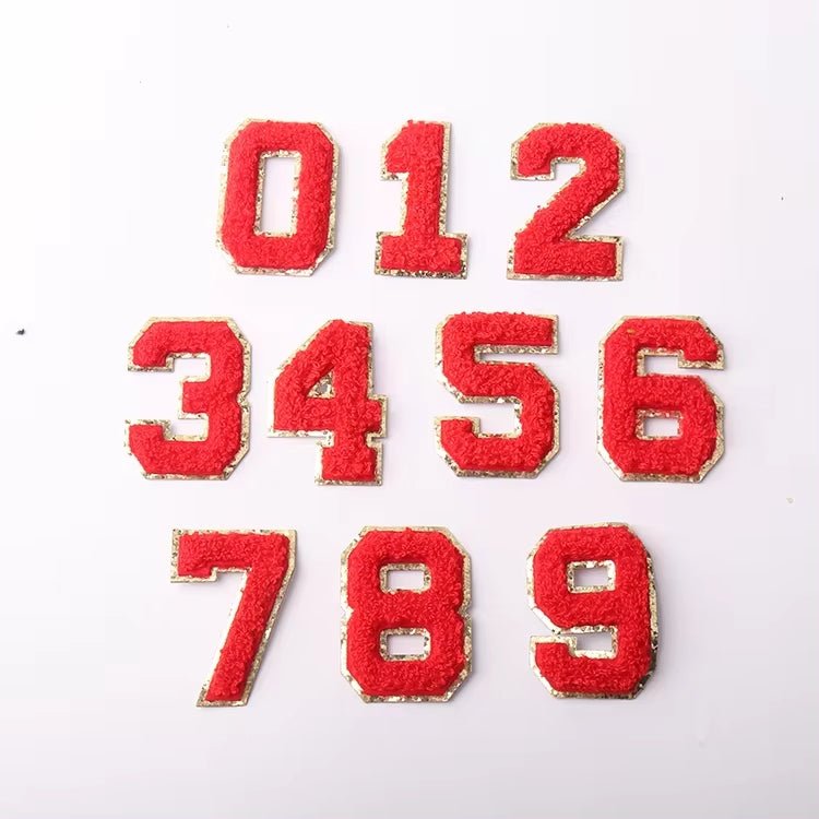 Chenille Patch Numbers - Beau Kisses