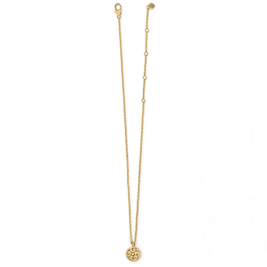 Contempo Medallion Petite Necklace Gold