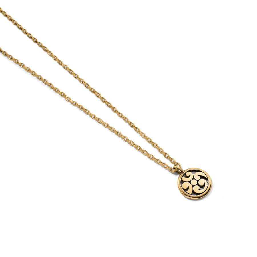 Contempo Medallion Petite Necklace Gold