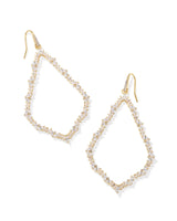 Sophee Crystal Open Frame Earrings Gold White Crystal - Beau Kisses