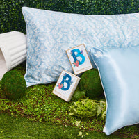 Kitsch x Bridgerton King Satin Pillowcase Toile De Blue - Beau Kisses