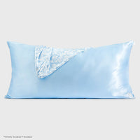 Kitsch x Bridgerton King Satin Pillowcase Toile De Blue - Beau Kisses