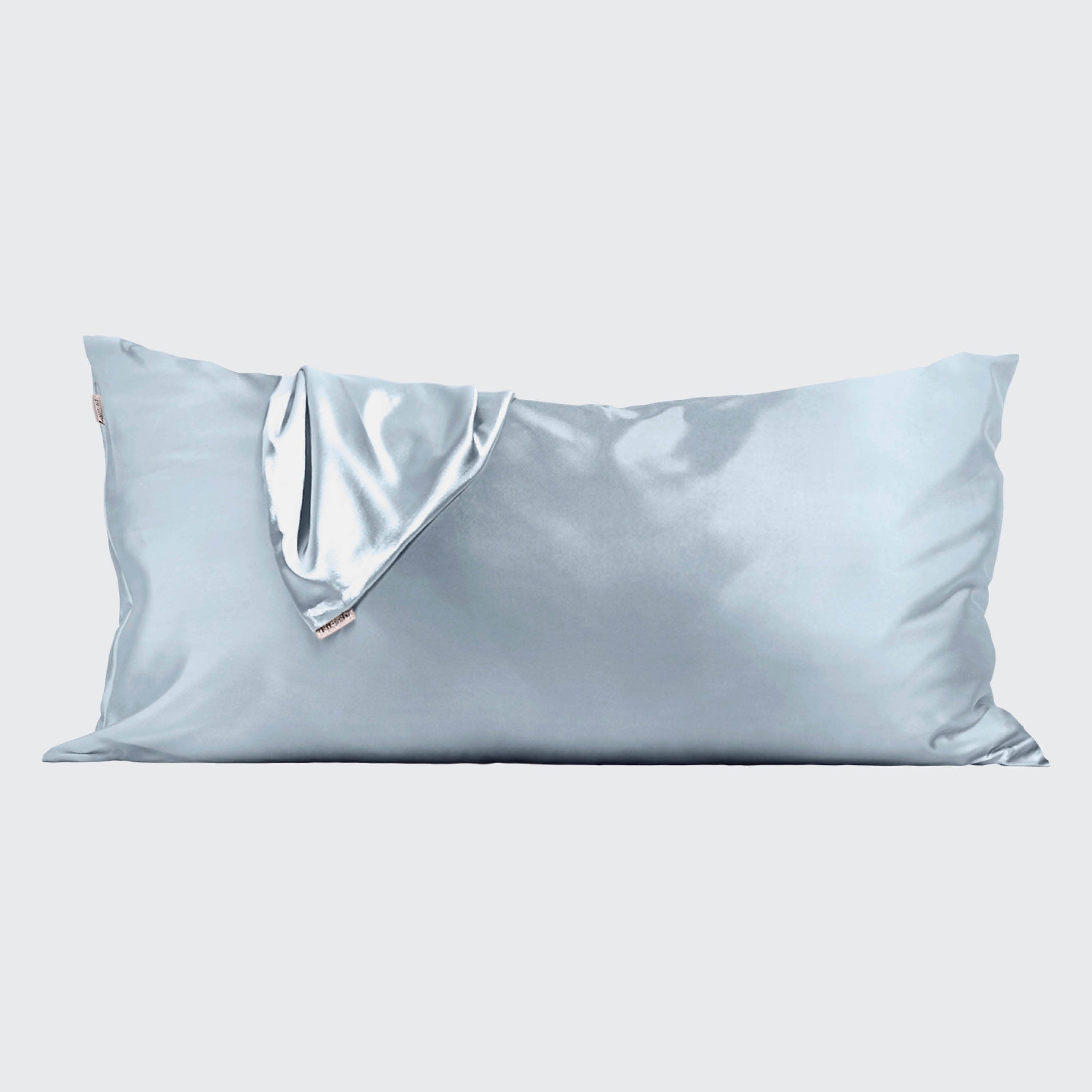 King Satin Pillowcase Haze Blue - Beau Kisses