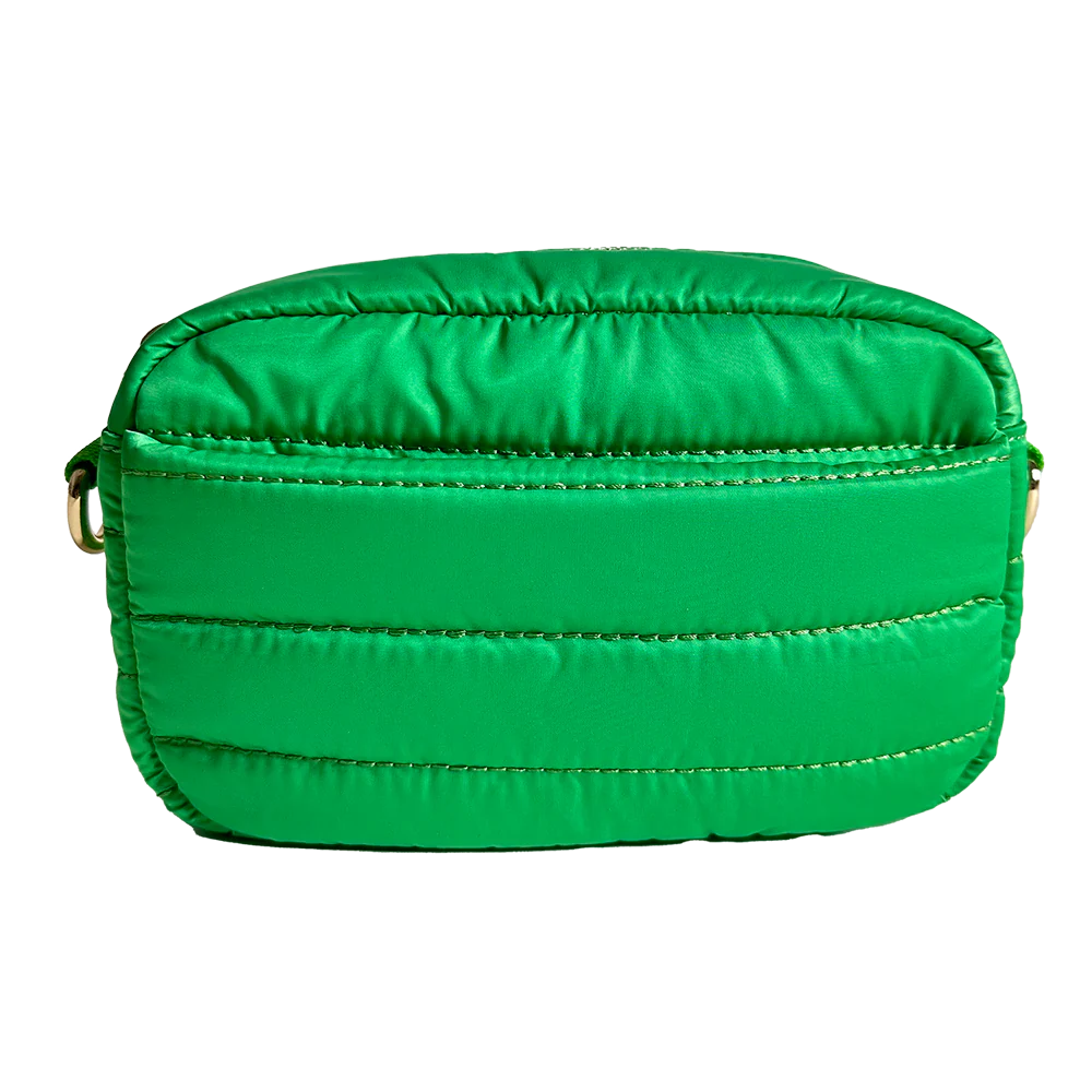 Ella Quilted Puffer Camera Bag Green ONLINE ONLY - Beau Kisses