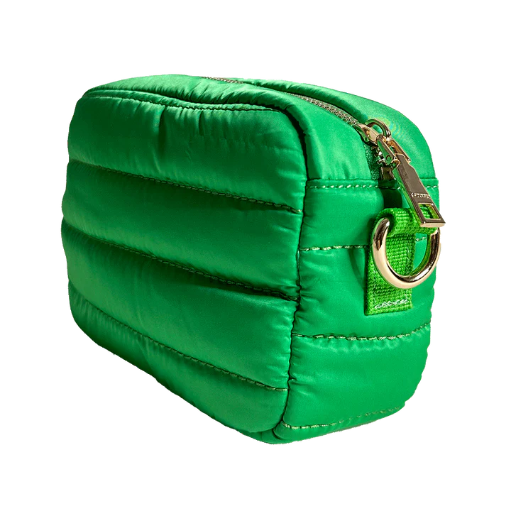 Ella Quilted Puffer Camera Bag Green ONLINE ONLY - Beau Kisses