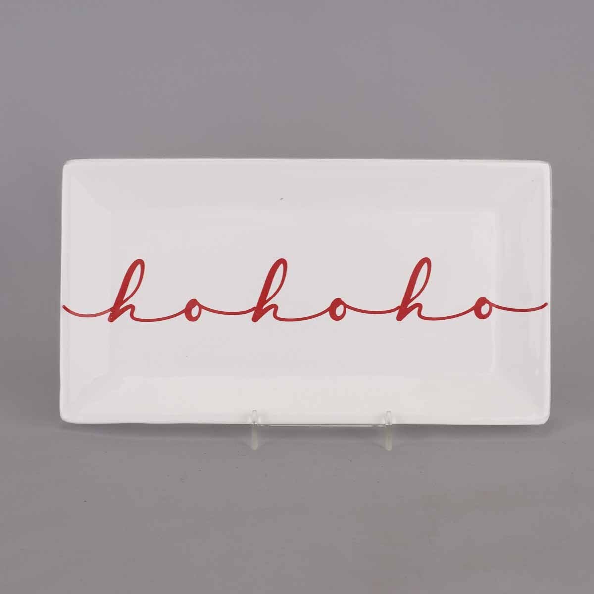 HoHoHo Script Rectangle Platter