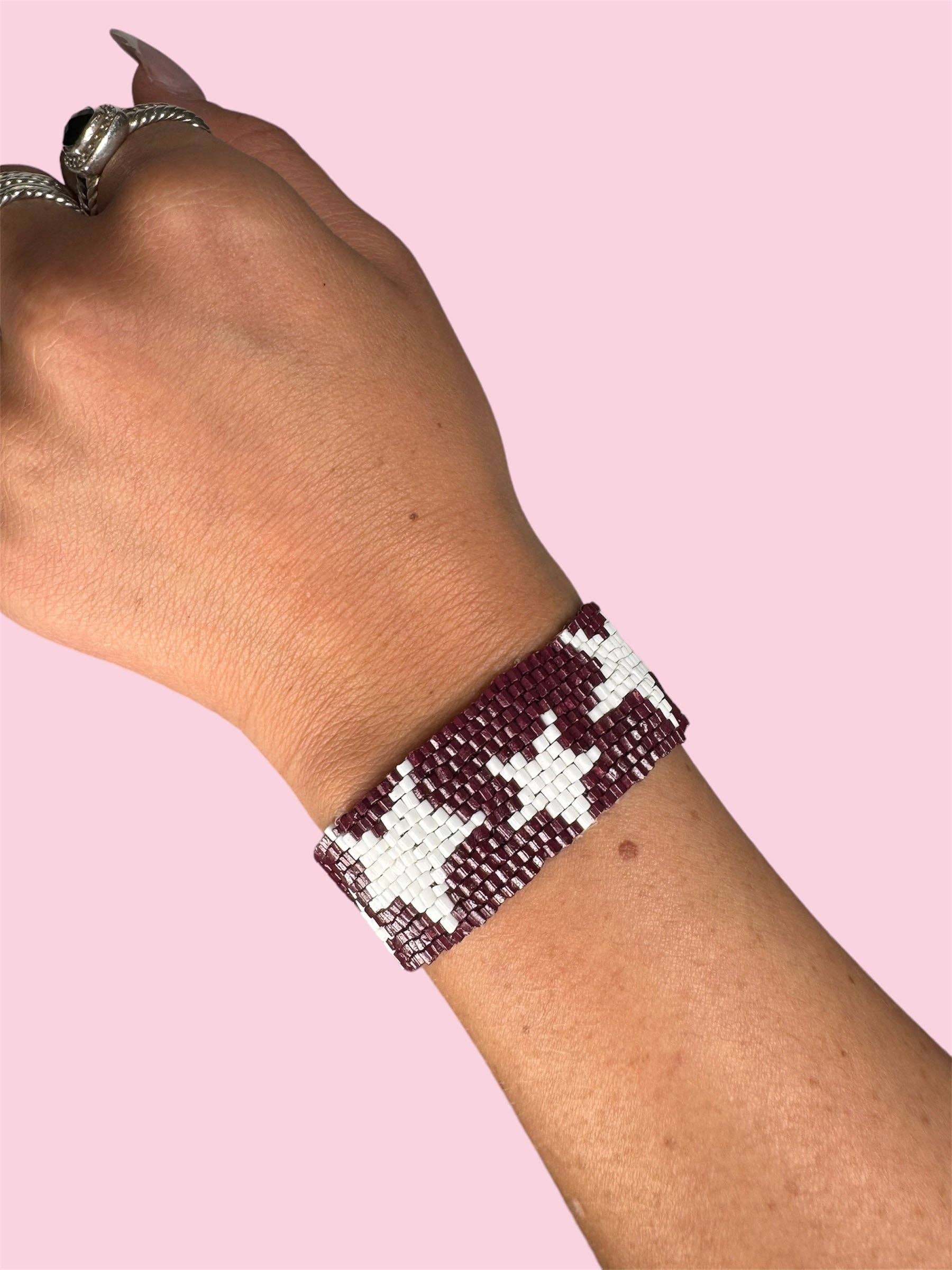 Gameday Star Bracelet Maroon