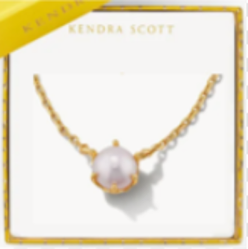 Boxed Ashton Pearl Pendant Necklace Gold White Pearl - Beau Kisses