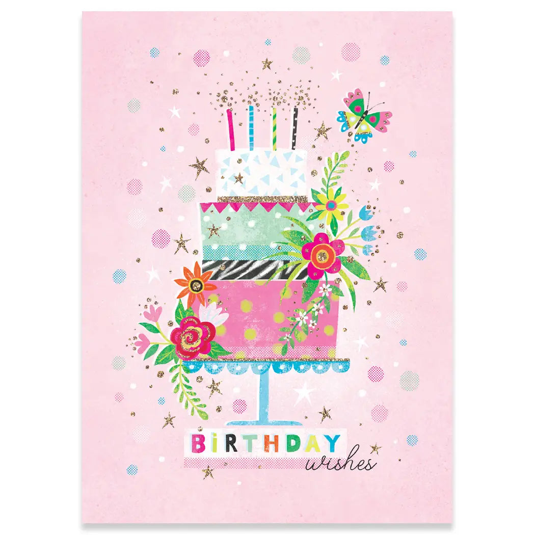 Pink Cake Birthday Card