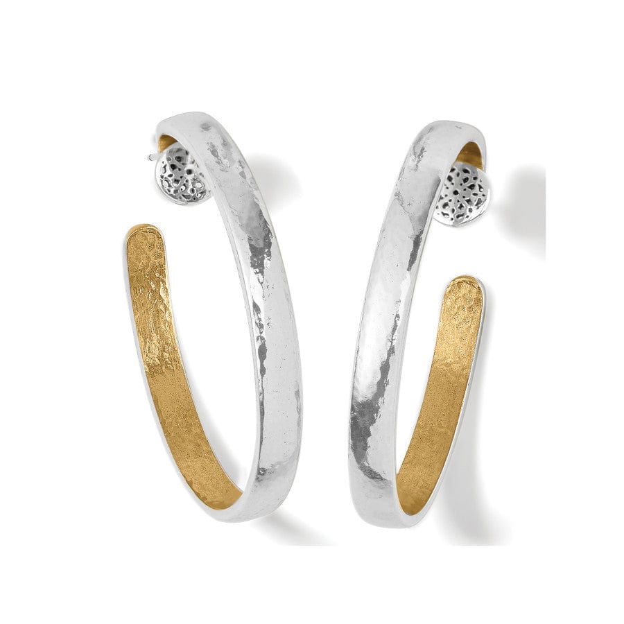 Ferrara Entrata Medium Hoop Earrings Silver-Gold