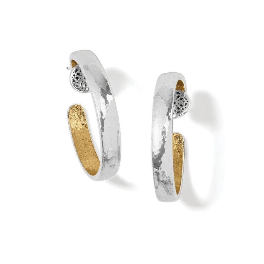 Ferrara Entrata Small Hoop Earrings Silver-Gold