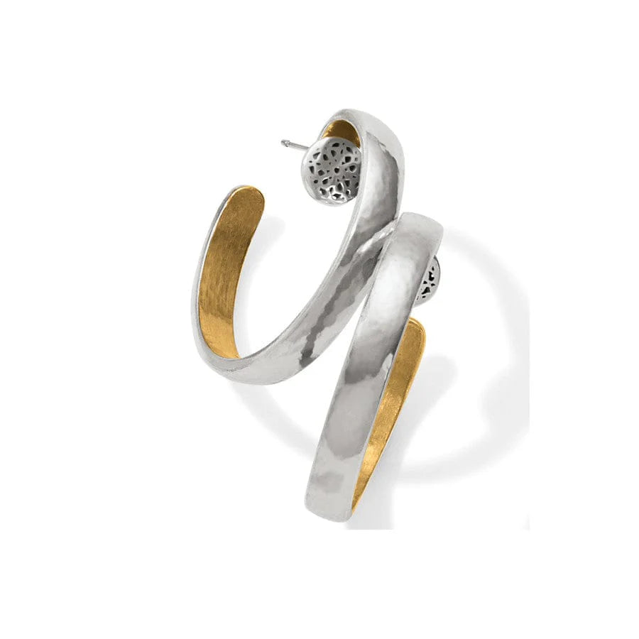 Ferrara Entrata Small Hoop Earrings Silver-Gold