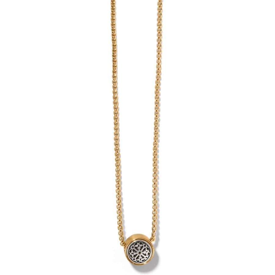 Ferrara Two Tone Luce Mini Pendant Necklace Silver and Gold