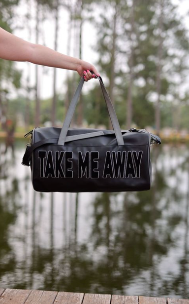 Duffle Bag Take Me Away Black and Grey - Beau Kisses