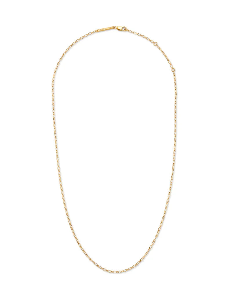 DOUBLE LINK ROLO CHAIN NECKLACE GOLD 18"
