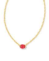 Cailin Crystal Pendant Necklace Gold Red Crystal - Beau Kisses