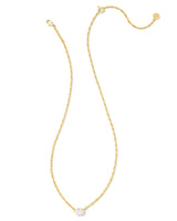 Cailin Crystal Pendant Necklace Gold Metal White Cz - Beau Kisses