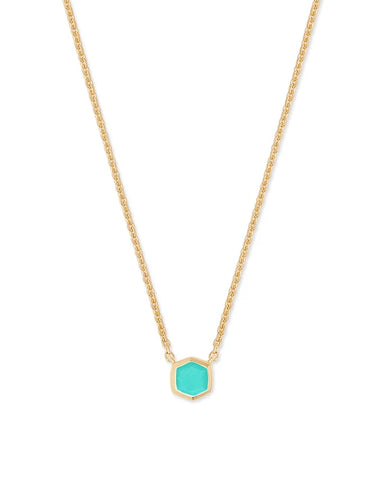 DAVIE PENDANT NECKLACE 18K GOLD VERMEIL CHRYSOPRASE - Beau Kisses