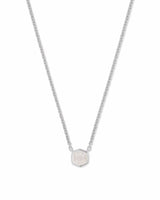 Davie Pendant Necklace Sterling Silver Rainbow Moonstone - Beau Kisses