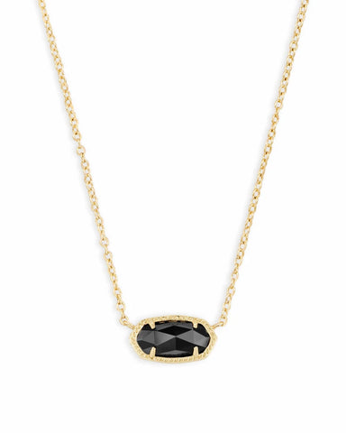 Elisa Necklace Gold Black - Beau Kisses