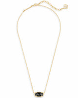 Elisa Necklace Gold Black - Beau Kisses