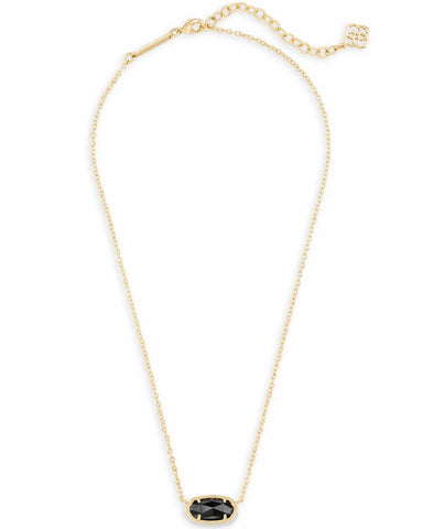 Elisa Necklace Gold Black - Beau Kisses