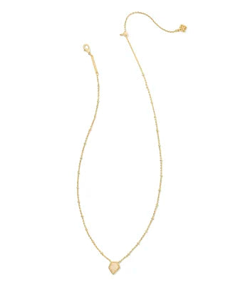 Framed Tess Satellite Short Pendant Necklace Gold Iridescent Drusy