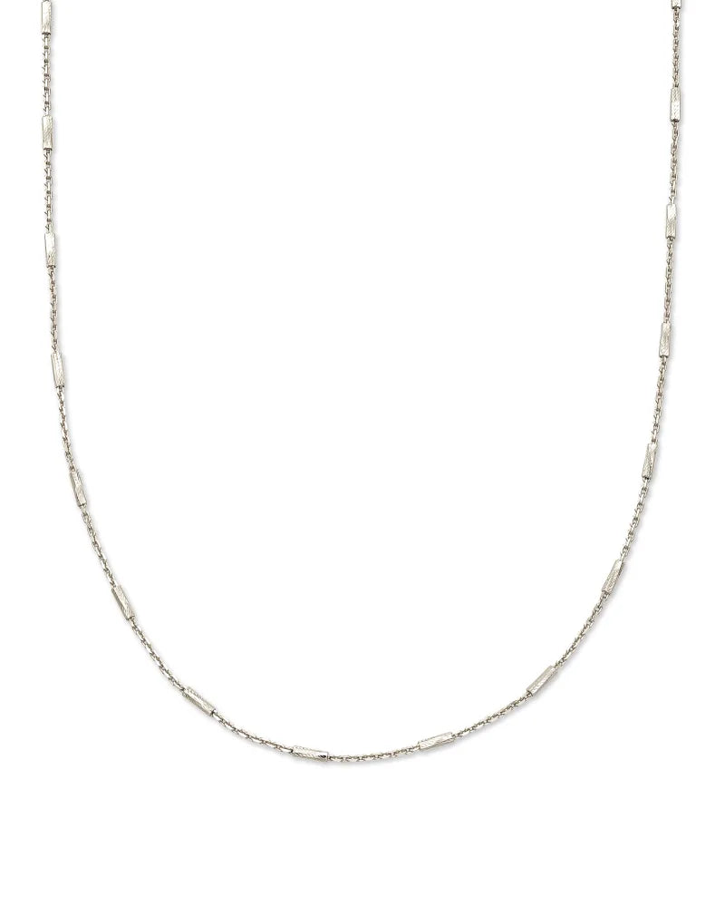 ROLL BAR CHAIN NECKLACE STERLING SILVER