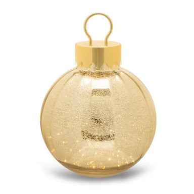 Glass LED Ornament 9.5"D x 13"H - Beau Kisses