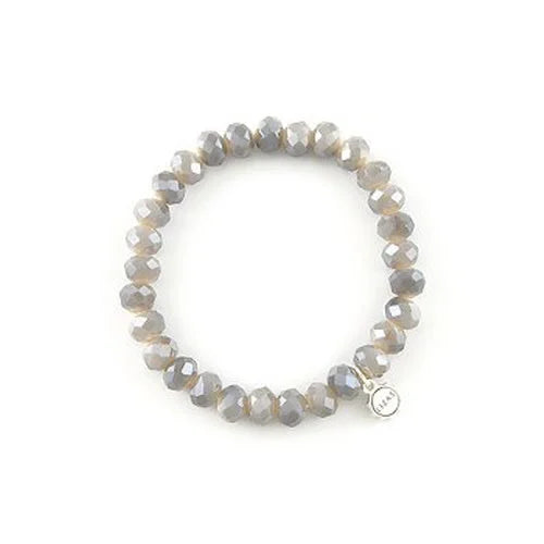 Bracelet Beaumont 8mm Gold Lt. Grey - Beau Kisses