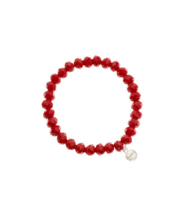 Bracelet Beaumont 8mm Gold Red - Beau Kisses