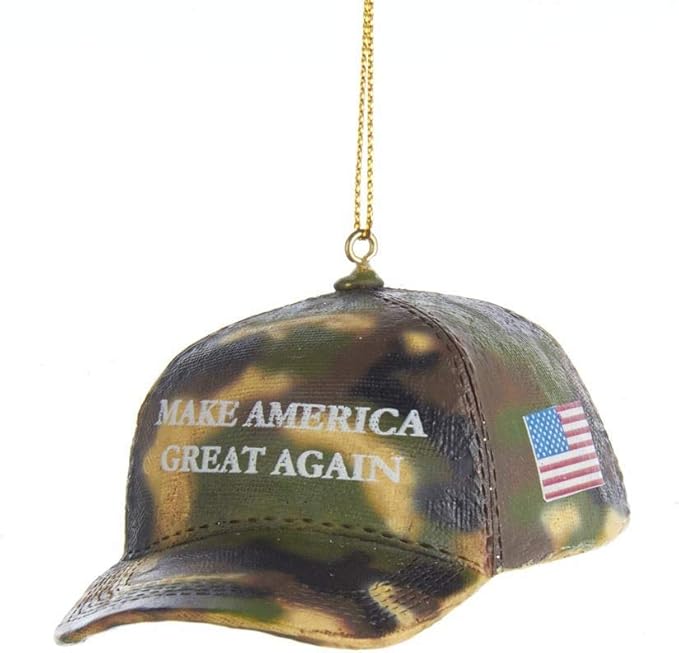 Kurt Adler Camo Maga Hat Orn