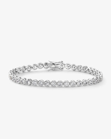 Baroness Tennis Bracelet Silver - Beau Kisses