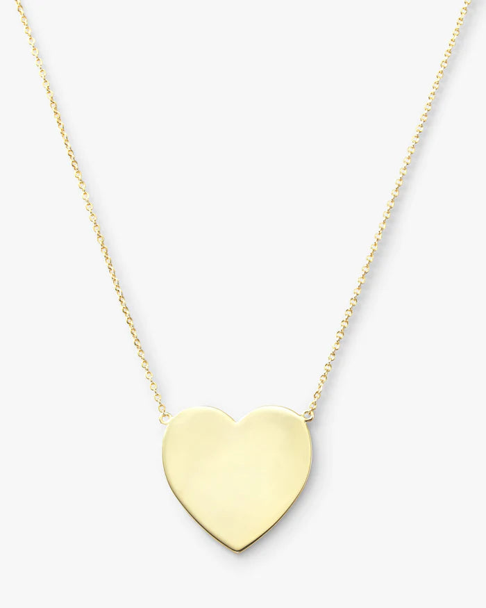 XL You Have My Whole Heart  Necklace 18" Gold